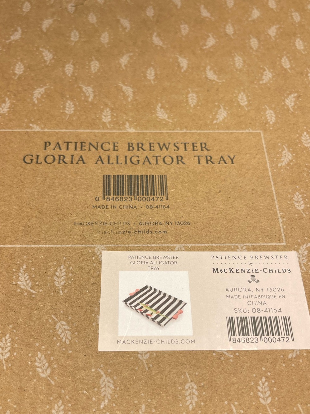 Mackenzie Childs Patience Brewster Gloria Alligator Tray - Picture 3 of 10